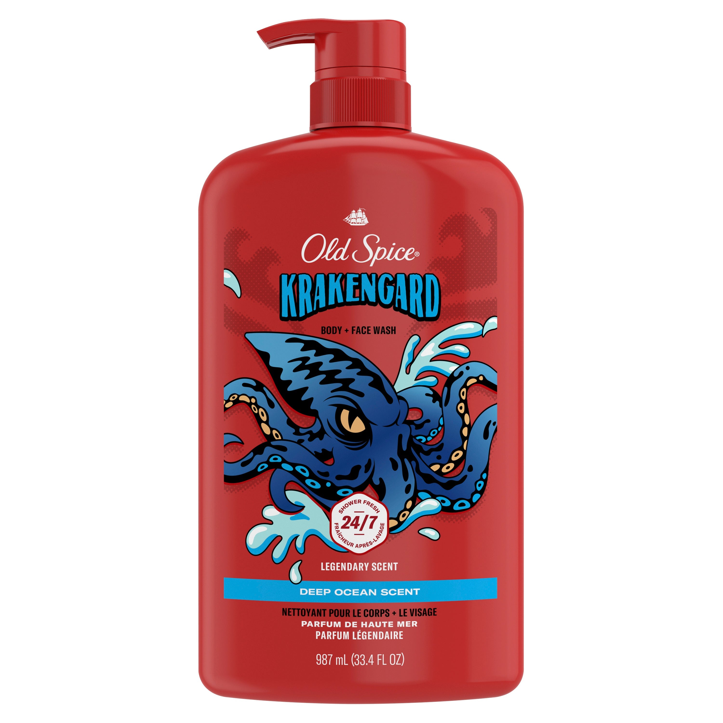 Old Spice Body Wash 33.4oz - Bold, Long-Lasting Fresh Scent for Men
