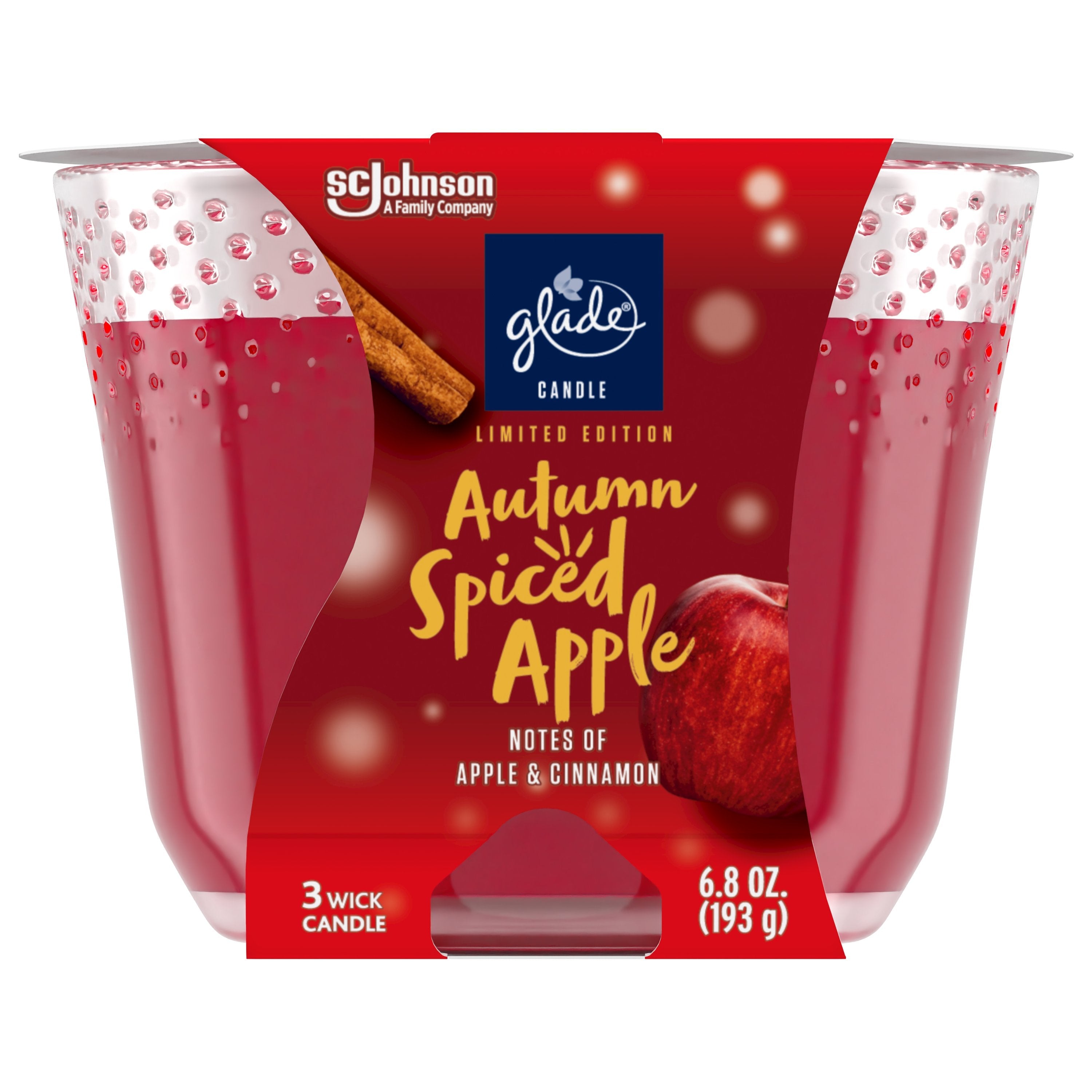 Glade Autumn Spiced Apple 3-Wick Candle 3.8oz