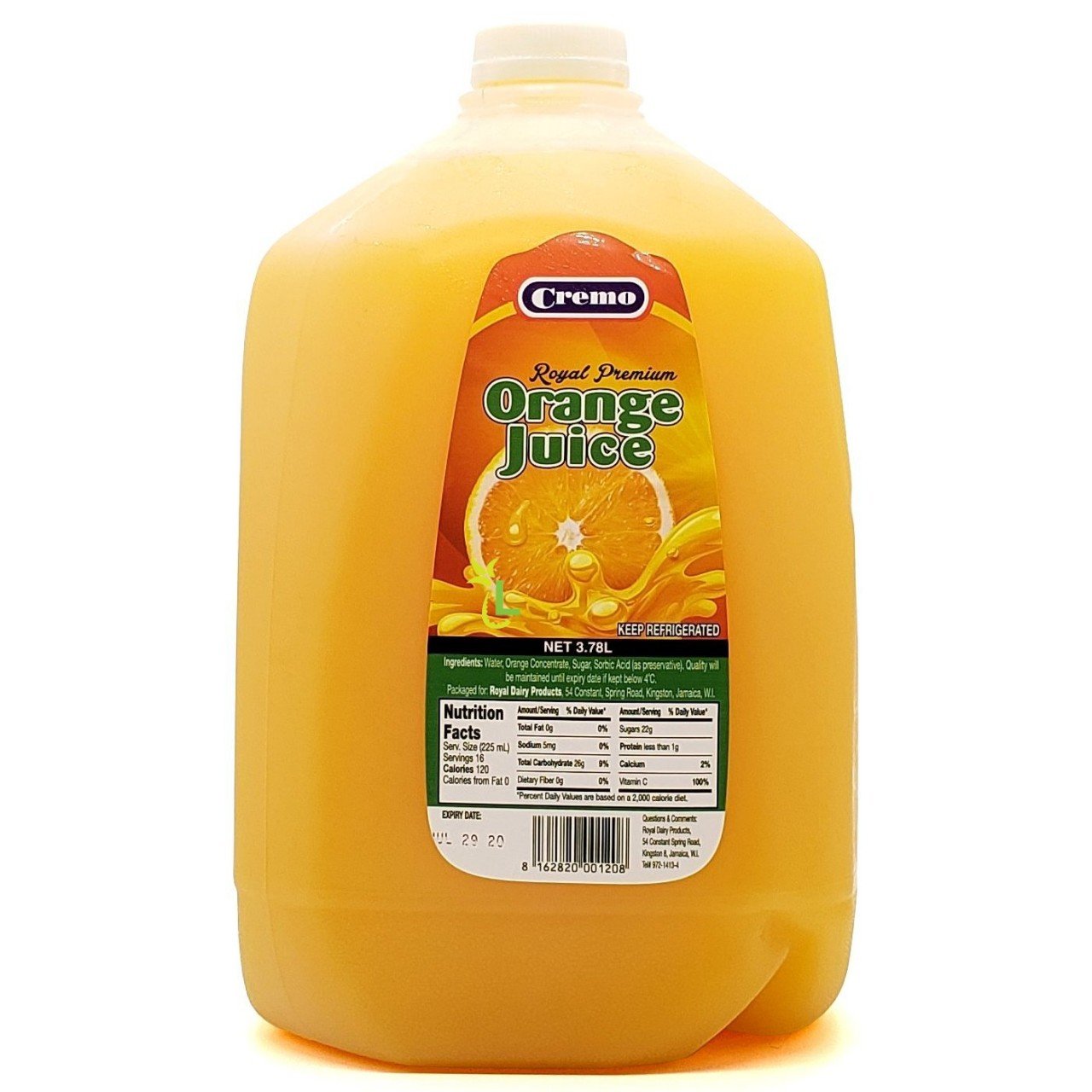 Cremo Orange Juice 1 Gallon