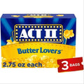 ACT II Butter Lovers Microwave Popcorn