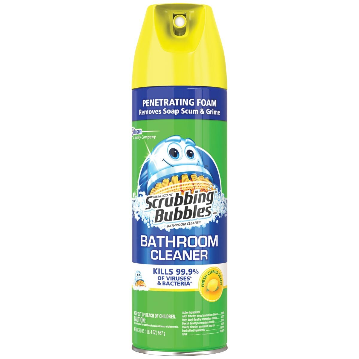 Scrubbing Bubbles Bathroom Cleaner Citrus 20oz - Powerful Foaming Bathroom Cleaner
