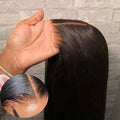 Straight Human Hair Glueless Lace Front Wig 250% Density