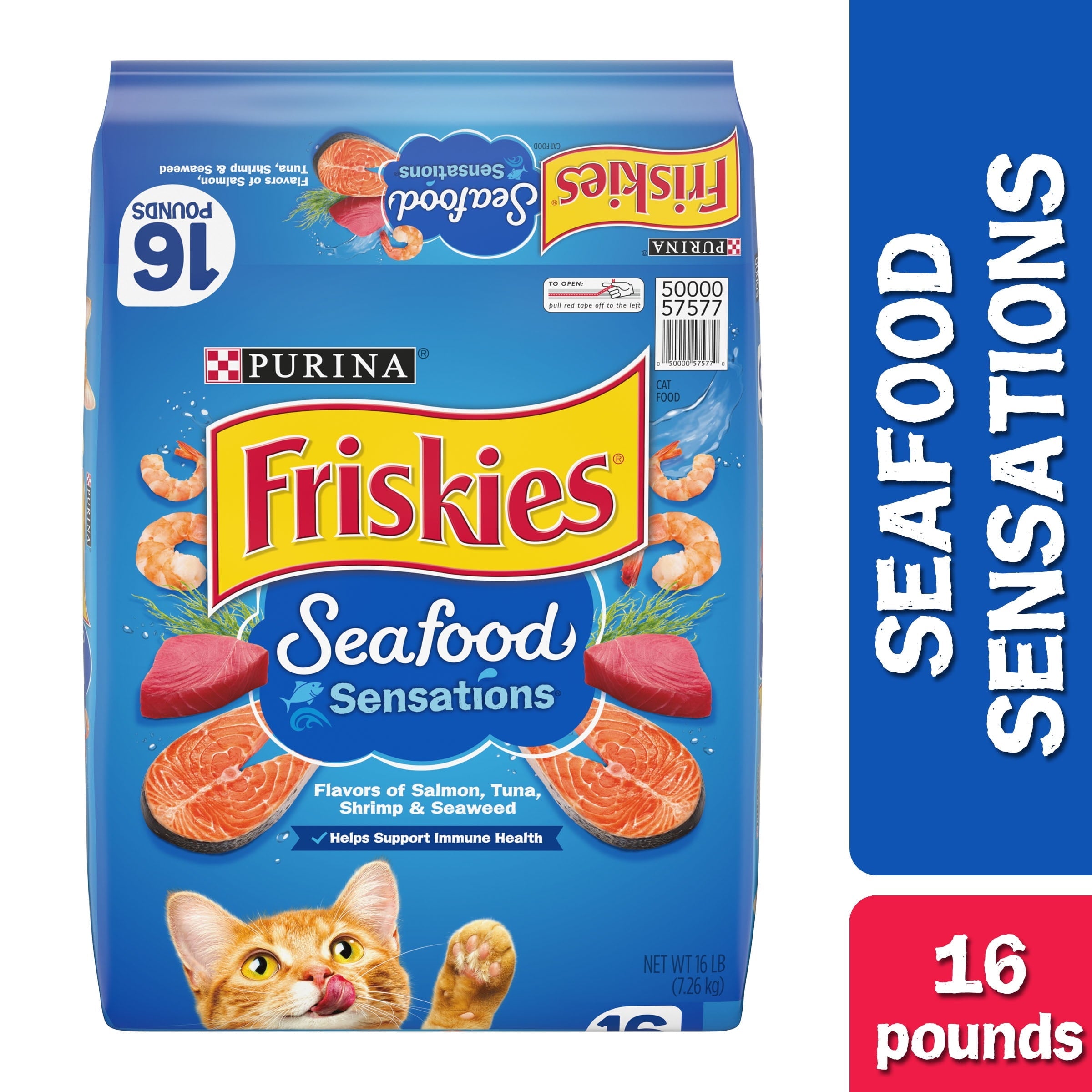 Purina Friskies Seafood Sensations Dry Cat Food 16lb