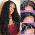 Deep Wave Human Hair Lace Front Wig 4x4 – Glueless, Pre-Plucked, Wet & Wavy | Natural Color