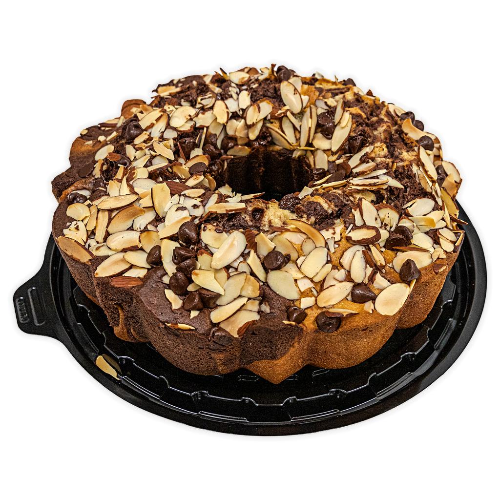 Premium Marble-Style Madeleine Cake with Almonds and Chocolate Chips Freshly Baked