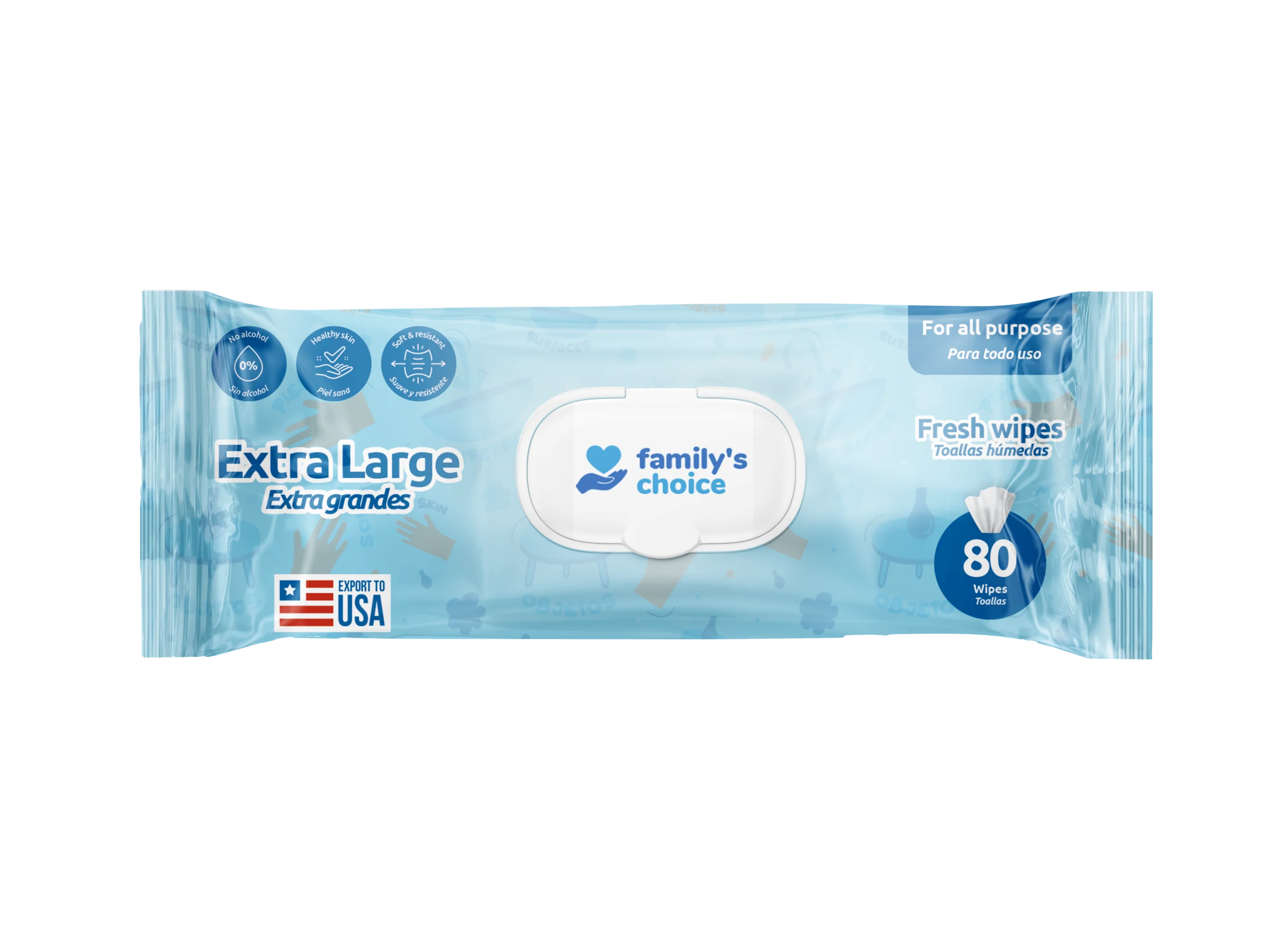 Family Choice XL Fresh Baby Wipes 80ct
