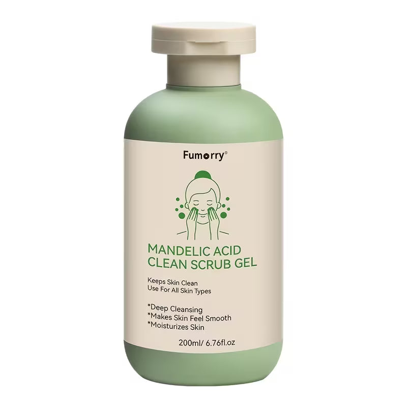 Mandelic Acid Cleansing Scrub Gel with Aloe, Rose & Chamomile – 200ml | Deep Skin Cleansing