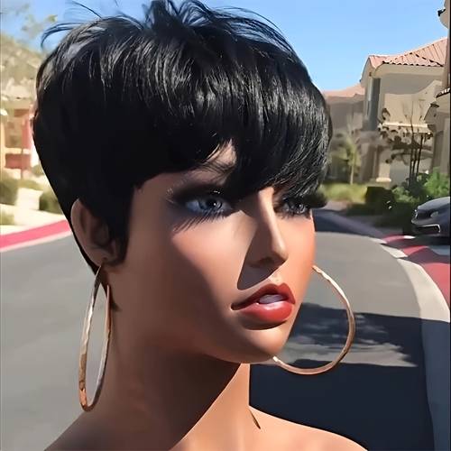 Straight Human Hair Bob Wig 180% Density