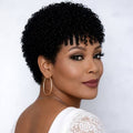 4" Afro Brazilian Human Hair Pixie Wig 200% Density