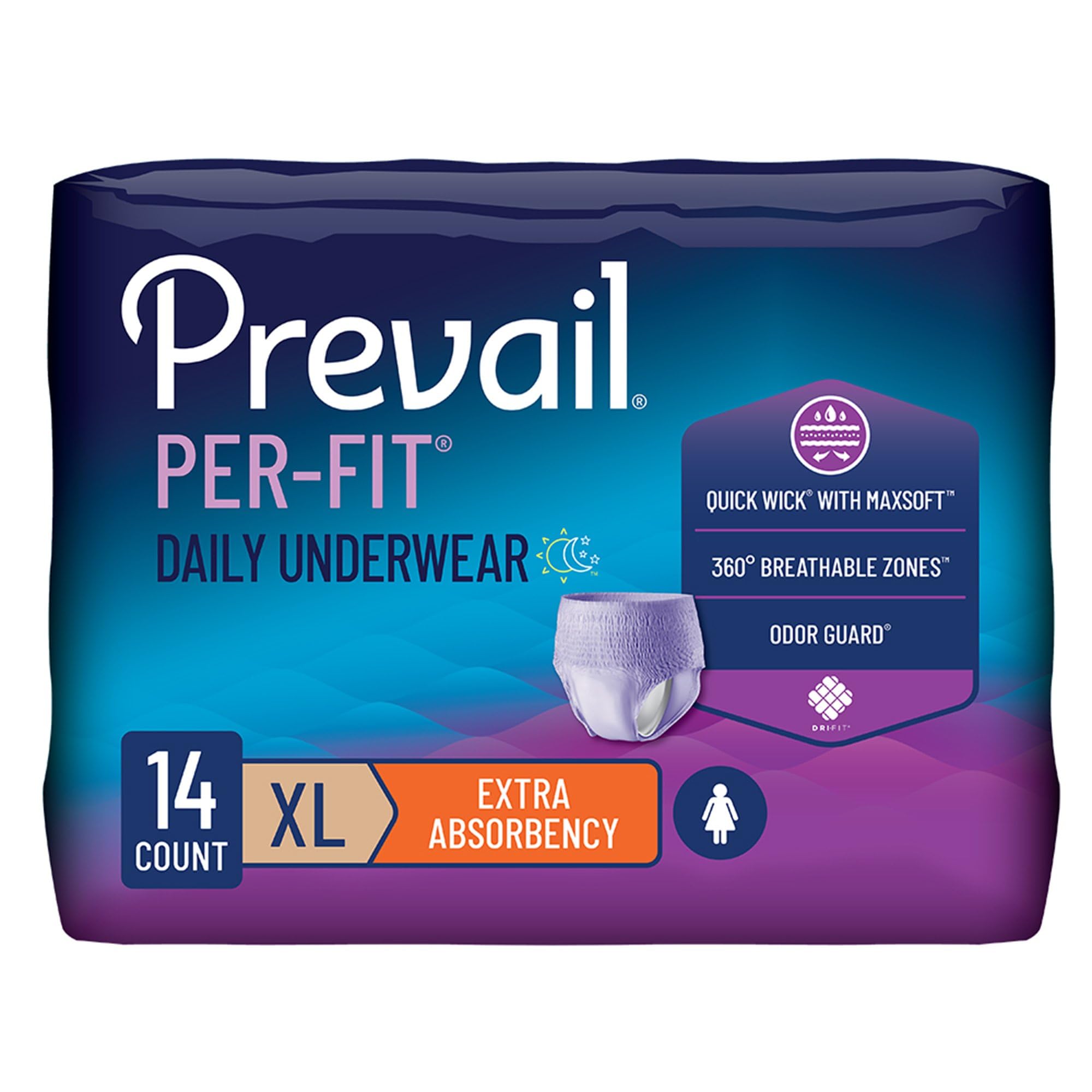 Prevail Daily Disposable Underwear Extra Large 14-Count - Premium Incontinence Protection