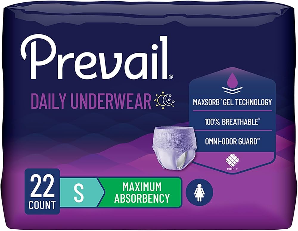 Prevail Daily Disposable Underwear Small 22-Count - Premium Incontinence Protection