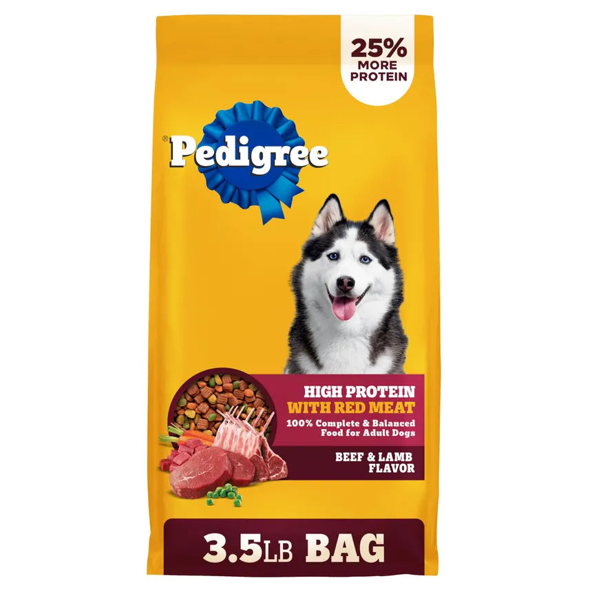 Pedigree Adult High Protein with Red Meat Dry Dog Food 18lb