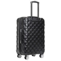 Black Diamond Texture Hardshell Travel Suitcase – Lightweight & Durable