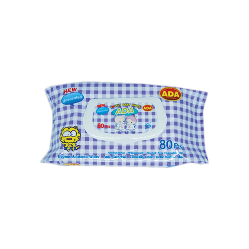 Ada Lovely Baby Wipes Unscented 80pc