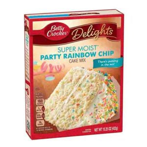 Betty Crocker Cake Mix Super Moist Party Rainbow Chip 432G