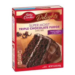 Betty Crocker Cake Mix Super Moist Triple Chocolate Fudge 432G