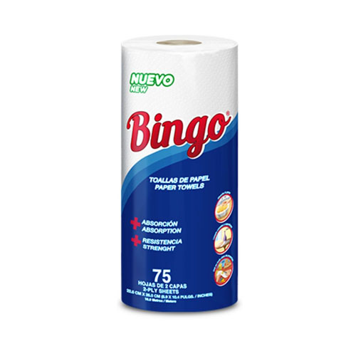 Bingo Paper Towel 75 2-Ply Sheets