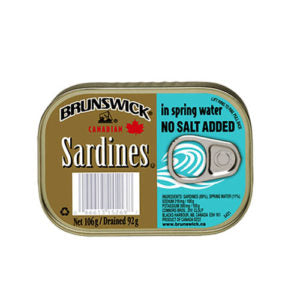 Brunswick Sardine in Spring Water No Salt Added 3.75 Oz