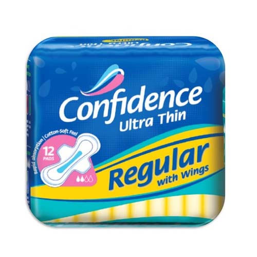 Confidence Ultra Thin Regular With Wings 12’S