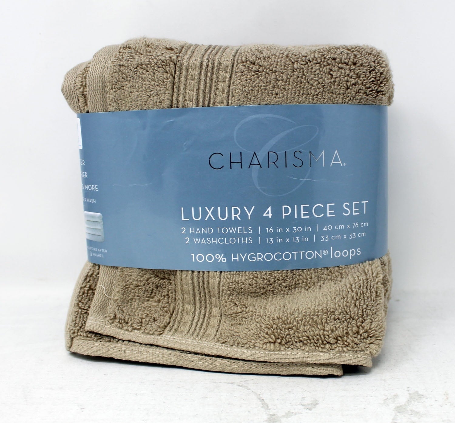 Charisma 100% Cotton Washcloth Set 4-Piece