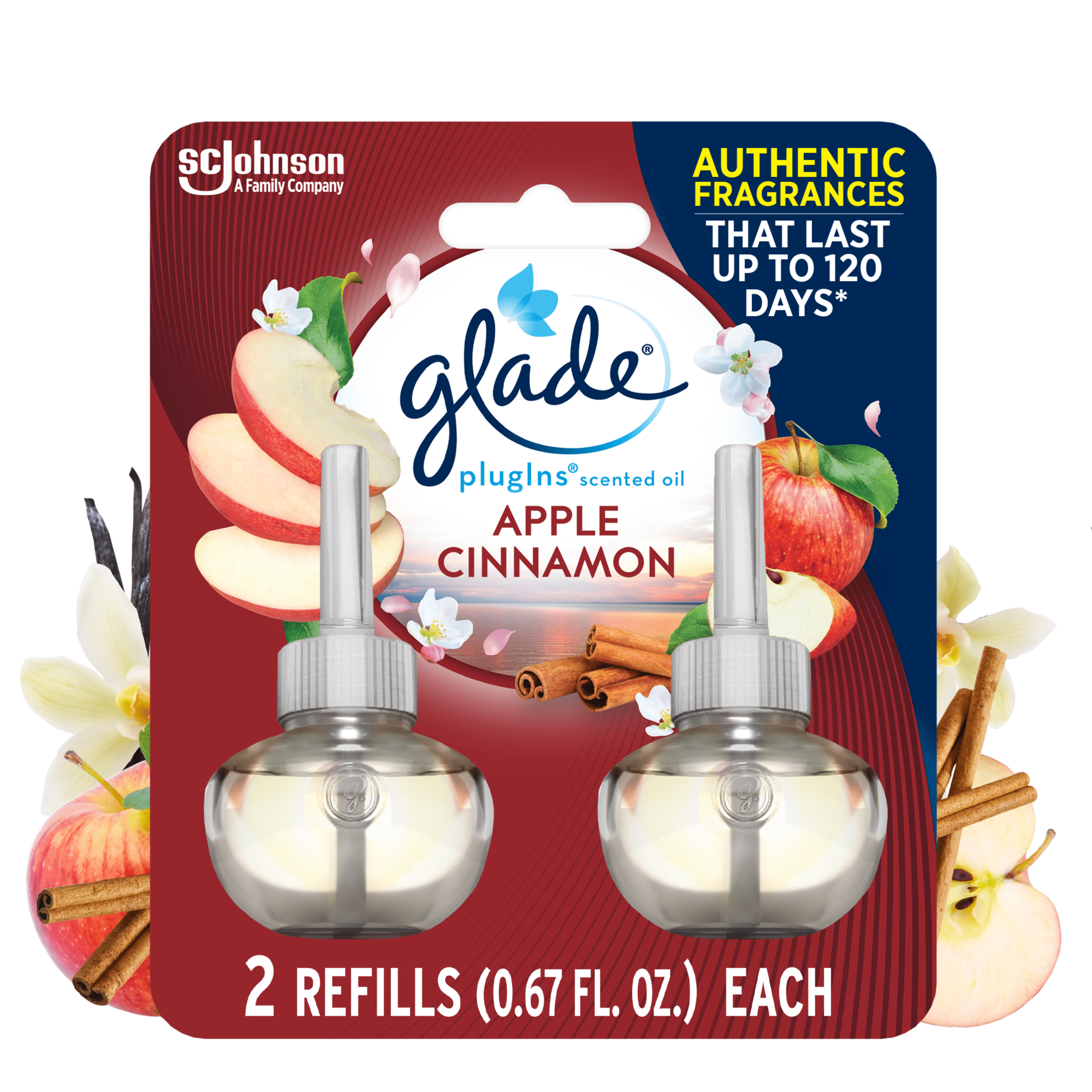 Glade Apple Cinnamon PlugIns Scented Oil Refills 1.34oz