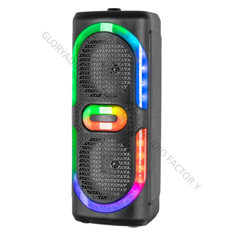 AVCROWNS CH-6633 Dual 6.5" Wireless Bluetooth Speaker System with Microphone & RGB Lights