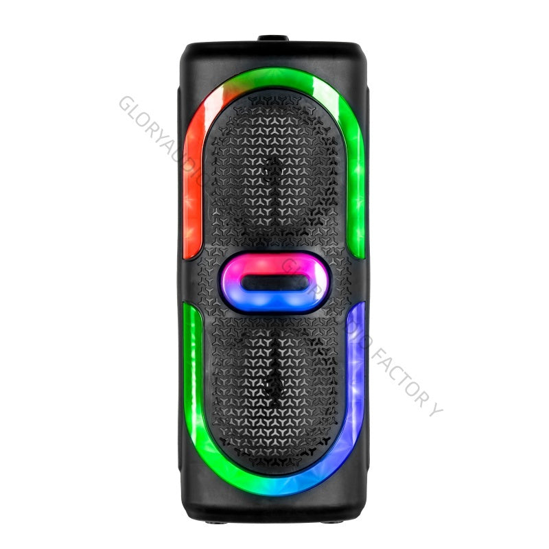 AVCROWNS CH-6633 Dual 6.5" Wireless Bluetooth Speaker System with Microphone & RGB Lights