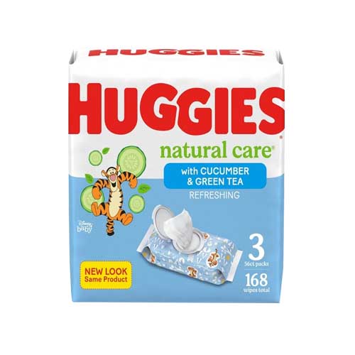 Huggies Natural Care 3pk Wipes (168)