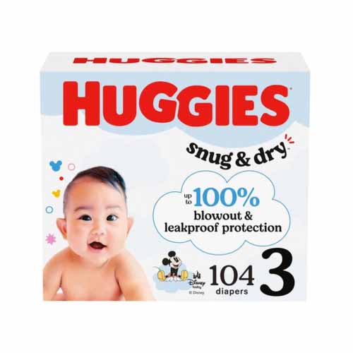 Huggies Snug & Dry Size 3 (104 Diapers)