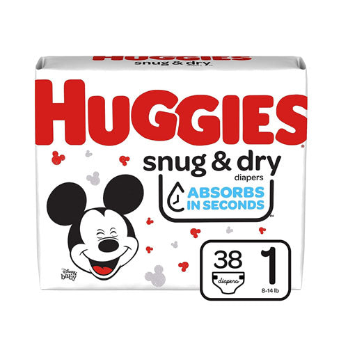 Huggies Snug & Dry Step 1 Jumbo 38s