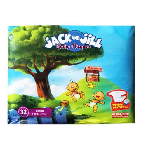 Jack & Jill Diapers Medium 32pc