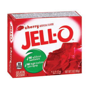 Jello Cherry Gelatin Dessert Mix Gel 3Oz