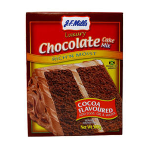 JF MILLS CAKE MIX CHOCOLATE 500G