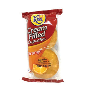 Kiss Cream Filled Cupcake Orange 72g