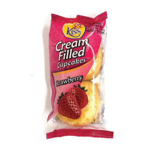Kiss Cream Filled Cupcake Strawberry 60g