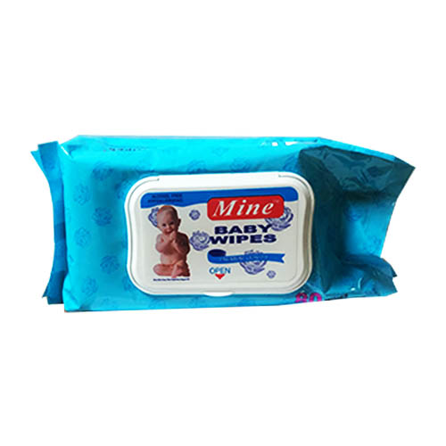 Mine Baby Wipes Blue 80pcs