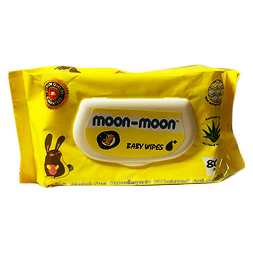 Moon Moon Wipes Yellow 80pcs