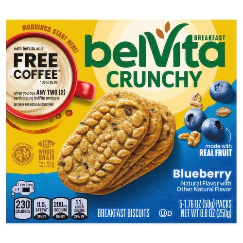 BelVita Crunchy Blueberry Breakfast Biscuits 25-Pack