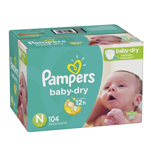 Pampers Super Baby Dry New Born 104