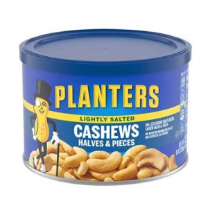 Planters Low Salted Cashew Halves 8z