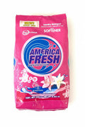 America Fresh laundry detergent packaging on a white background