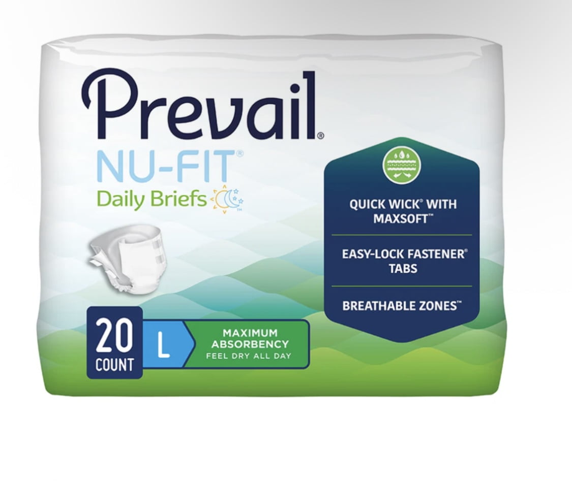 Prevail Nu-Fit Daily Briefs Large 20ct