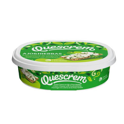 Quescrem Cream Cheese  With Garlic & Herbs 7Oz