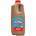 Trumoo chocolate milk bottle on a white background