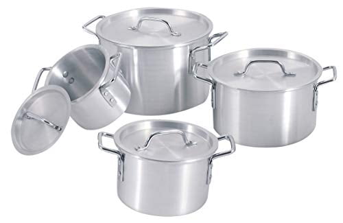 Uniware Heavy Gauge Aluminum Sauce Pot Set (8 Pcs Set)