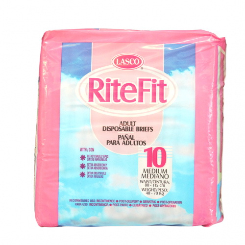 Ritefit Adult Disposable Underwear Medium 12-Count - Comfortable Incontinence Protection