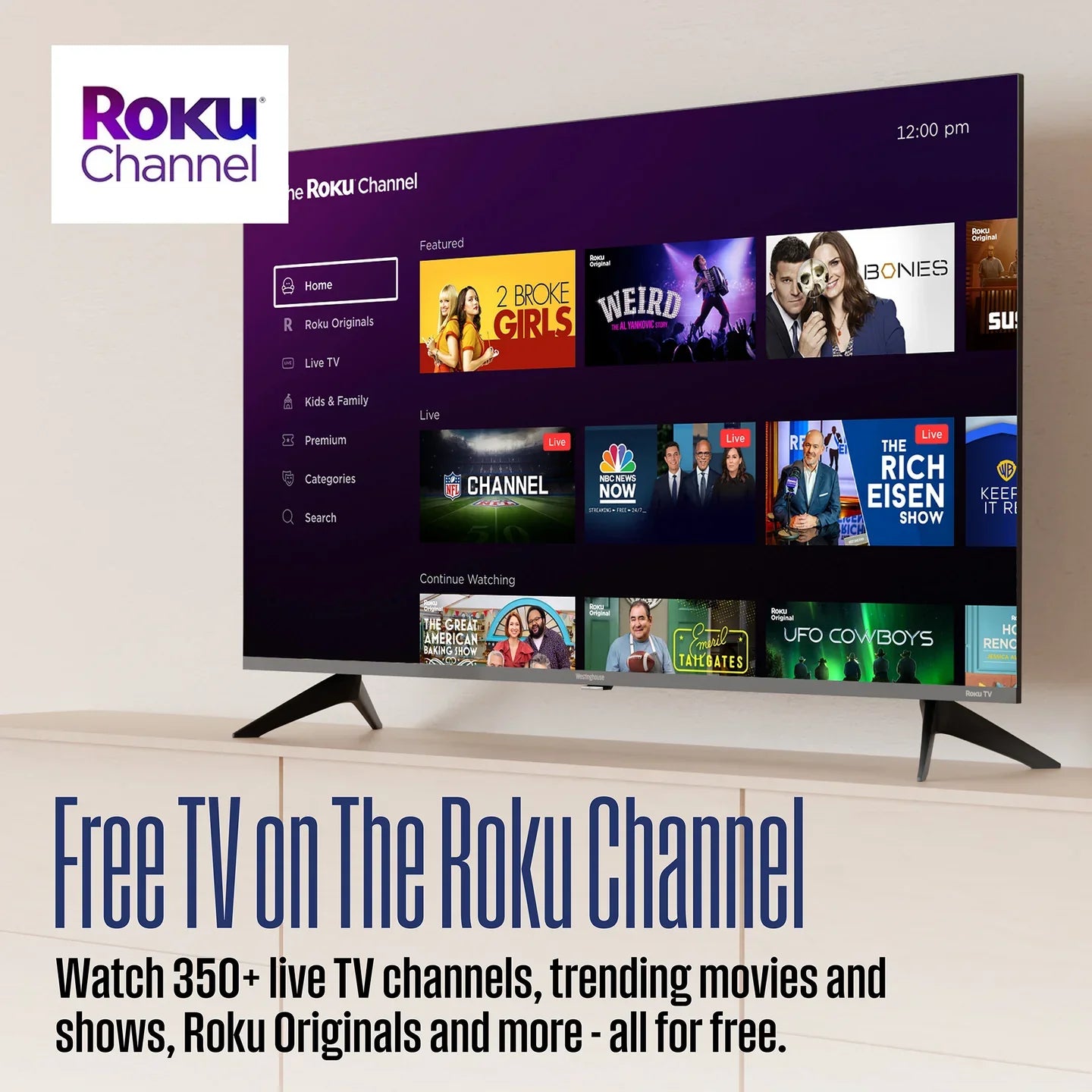 Westinghouse 58" Edgeless 4K UHD Roku TV