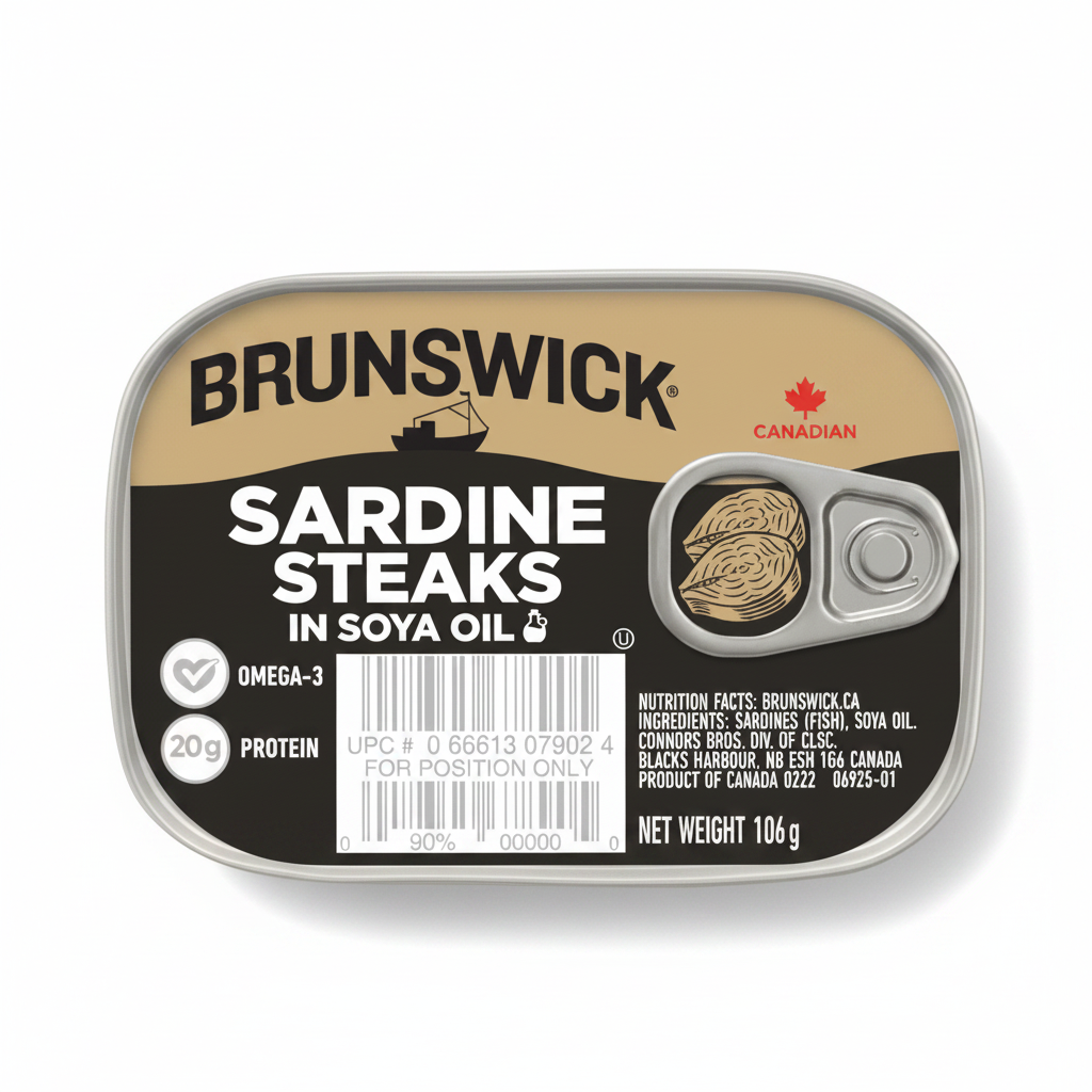 Brunswick Sardine Steaks in Soya Oil