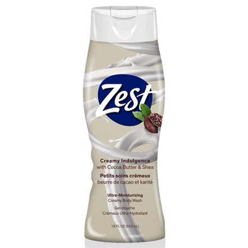 Zest Creamy Ind. With Cocoa Butter & Shea Creamy Body Wash 18Oz
