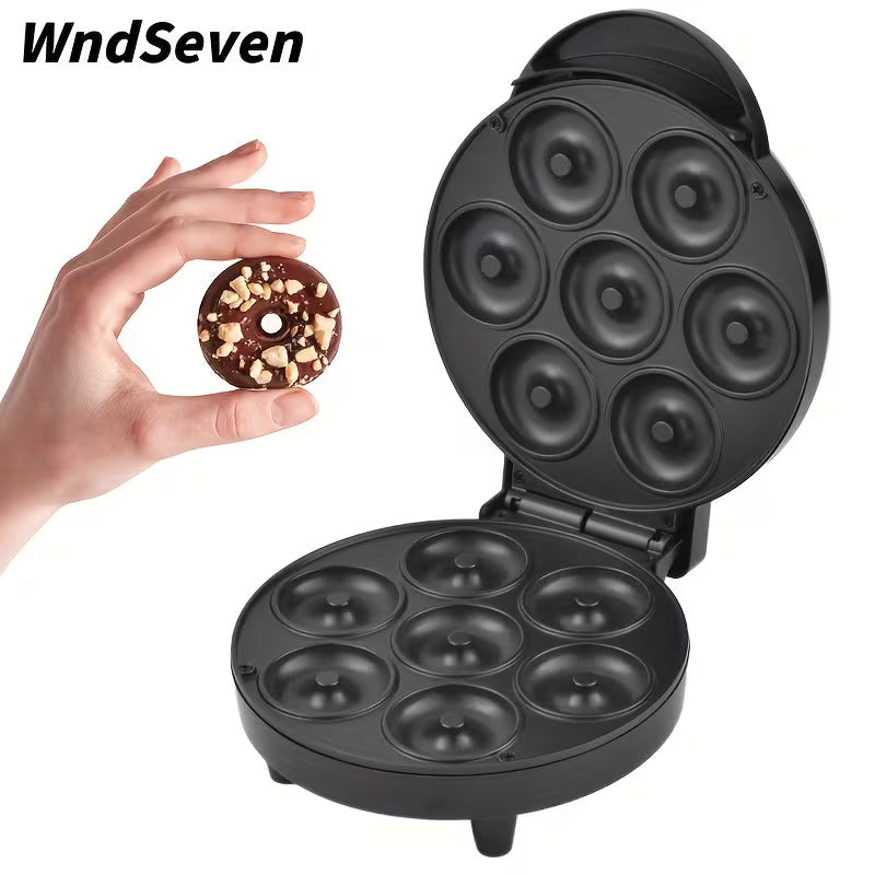 WndSeven Mini Donut Maker open with 7 donut holes